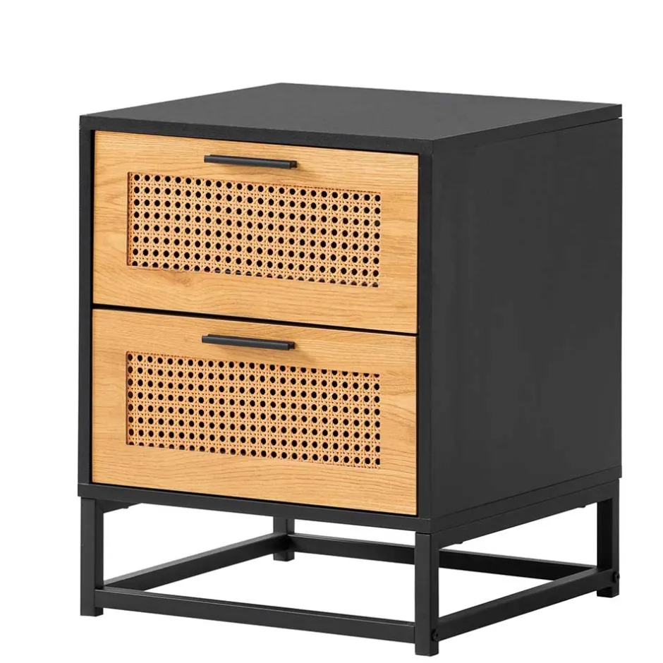 Wohnen Nachtkommode in Natur und Schwarz - Around
