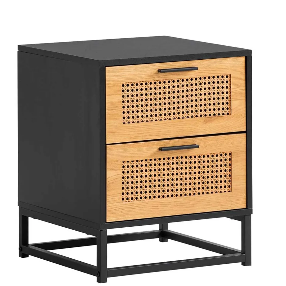 Wohnen Nachtkommode in Natur und Schwarz - Around