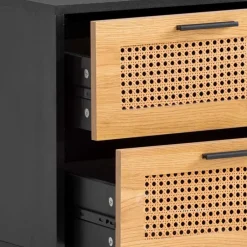 Wohnen Nachtkommode in Natur und Schwarz - Around