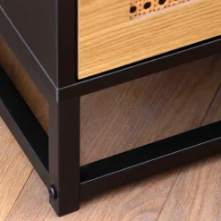 Wohnen Nachtkommode in Natur und Schwarz - Around