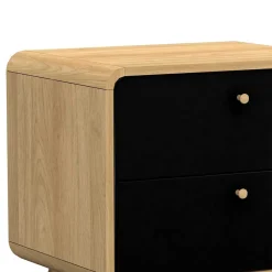 Nachtkommode in Schwarz & Eiche - Sondros^Wohnen Sale