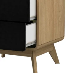 Nachtkommode in Schwarz & Eiche - Sondros^Wohnen Sale