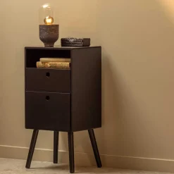 Wohnen Nachtkommode in Schwarz - Borkata