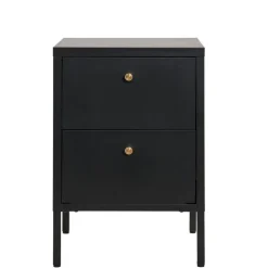 Nachtkommode in Schwarz mit Gold - Singular^Wohnen Discount