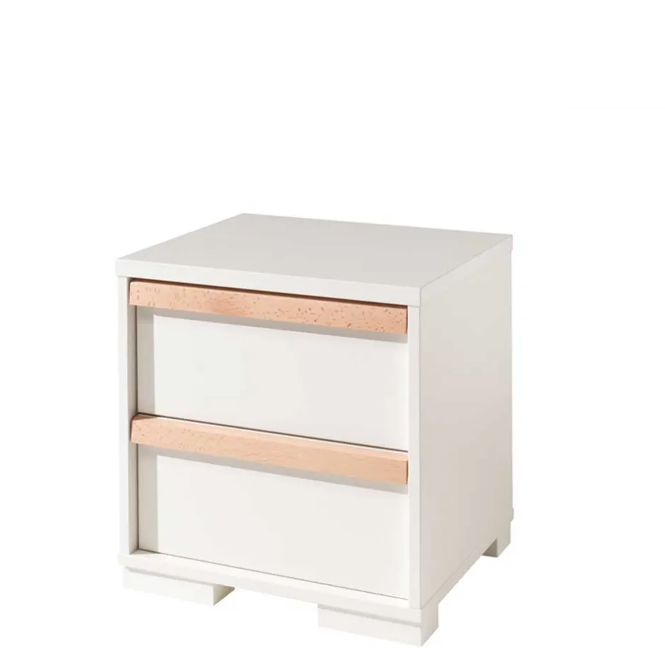 Nachtkommode in Weiß & Buche - Eldrus^Wohnen Sale