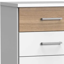 Wohnen Nachtkommode in Weiß & Eiche - Calassina