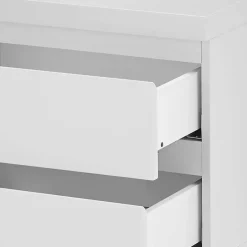 Wohnen Nachtkommode in Weiß mit Schwarz - Atela