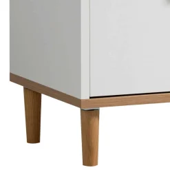 Wohnen Nachtkommode in Weiß mit Wildeiche - Ambreros