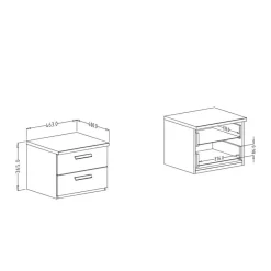 Nachtkommode in Wildeiche NB & Schwarz - Potsdam^Wohnen Sale