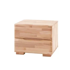 Wohnen Nachtkommode mit 2 Schubladen Vilicita aus Kernbuche massiv