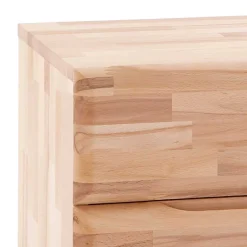 Wohnen Nachtkommode mit 2 Schubladen Vilicita aus Kernbuche massiv