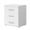 Nachtkommode mit drei Schubladen in Weiß - Juleste^Wohnen Hot