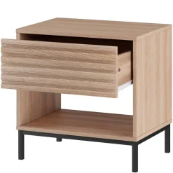 Wohnen Nachtkommode mit einer Schublade und Fach - Lunira