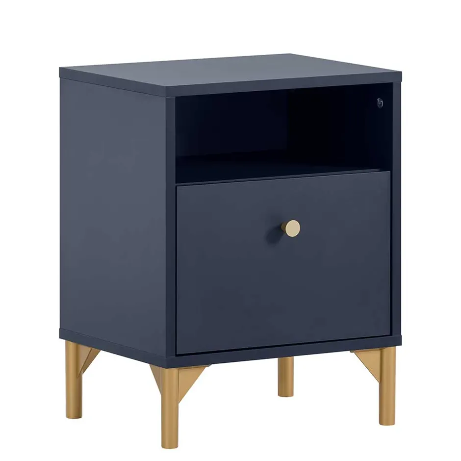 Wohnen Nachtkommode mit Fach und Schublade - Inbano