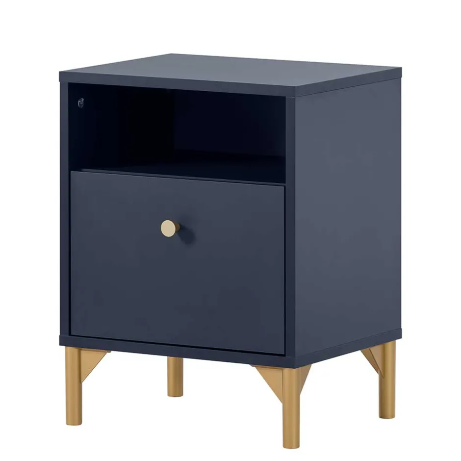 Wohnen Nachtkommode mit Fach und Schublade - Inbano