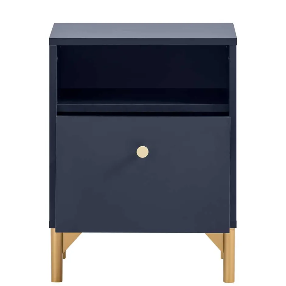 Wohnen Nachtkommode mit Fach und Schublade - Inbano