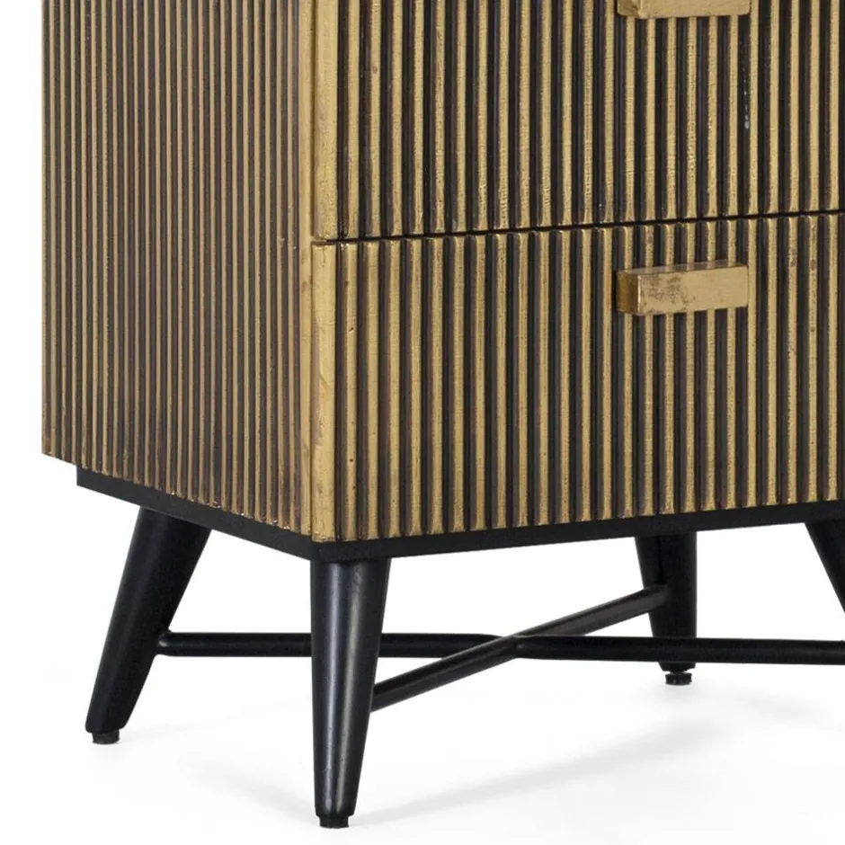 Nachtkommode mit Marmorplatte - Hayato^Wohnen