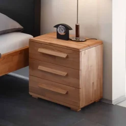 Wohnen Nachtkommode Nesmina mit drei Schubladen