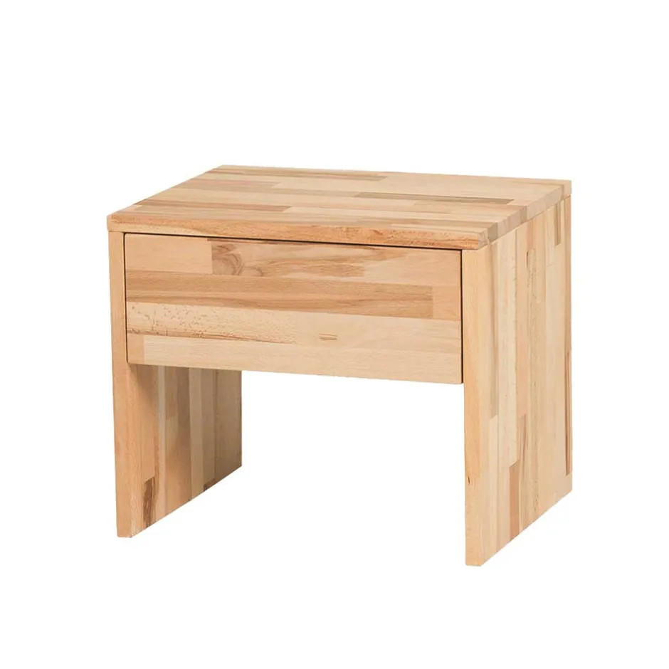 Wohnen Nachtkonsole Brains aus Kernbuche Massivholz