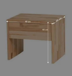Wohnen Nachtkonsole Brains aus Kernbuche Massivholz