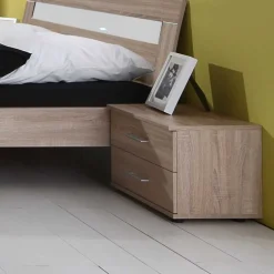 Wohnen Nachtkonsole Entuisan in Eiche Holzoptik Sägerau