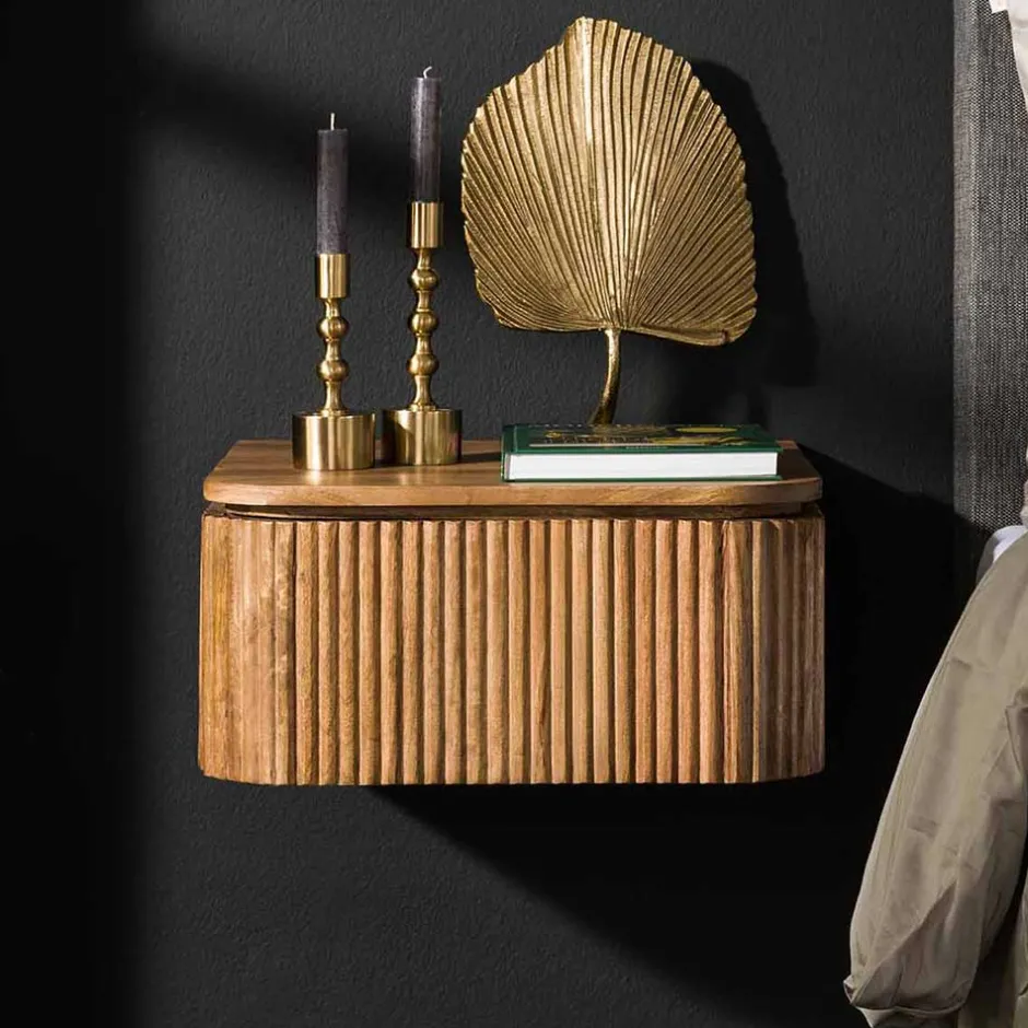 Nachtkonsole für die Wandmontage aus Massivholz - Izunamy^Wohnen Best