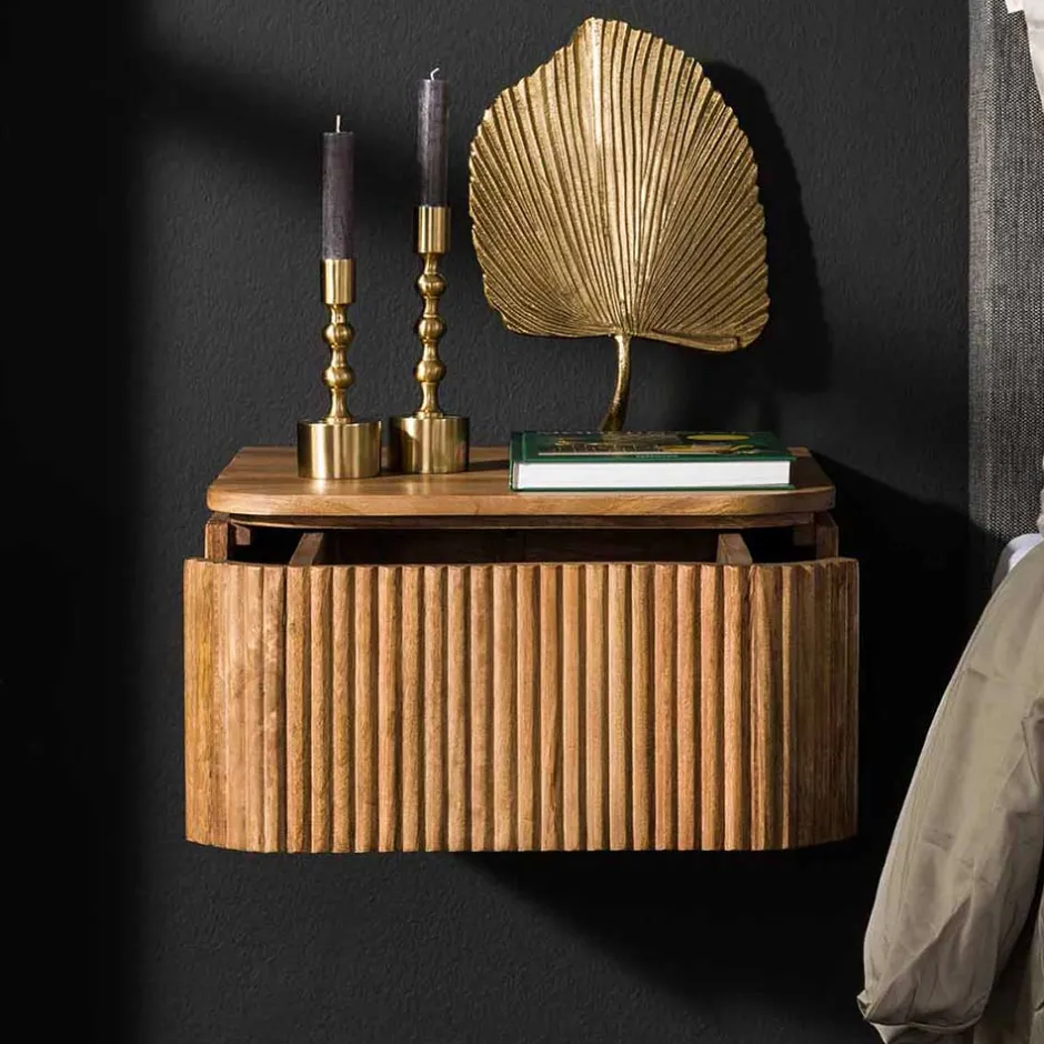 Nachtkonsole für die Wandmontage aus Massivholz - Izunamy^Wohnen Best