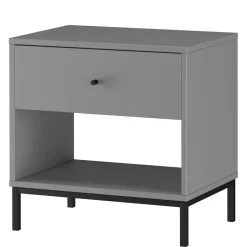 Wohnen Nachtkonsole in Grau mit Schwarz - Lagista