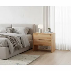 Wohnen Nachtkonsole mit 2 Schubladen Bejaro aus massiver Kernbuche