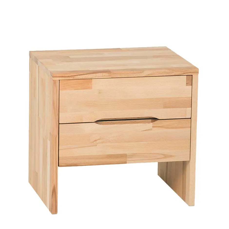 Wohnen Nachtkonsole mit 2 Schubladen Bejaro aus massiver Kernbuche