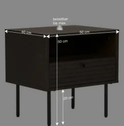 Nachtkonsole mit Fach und Schublade - Wega^Wohnen New