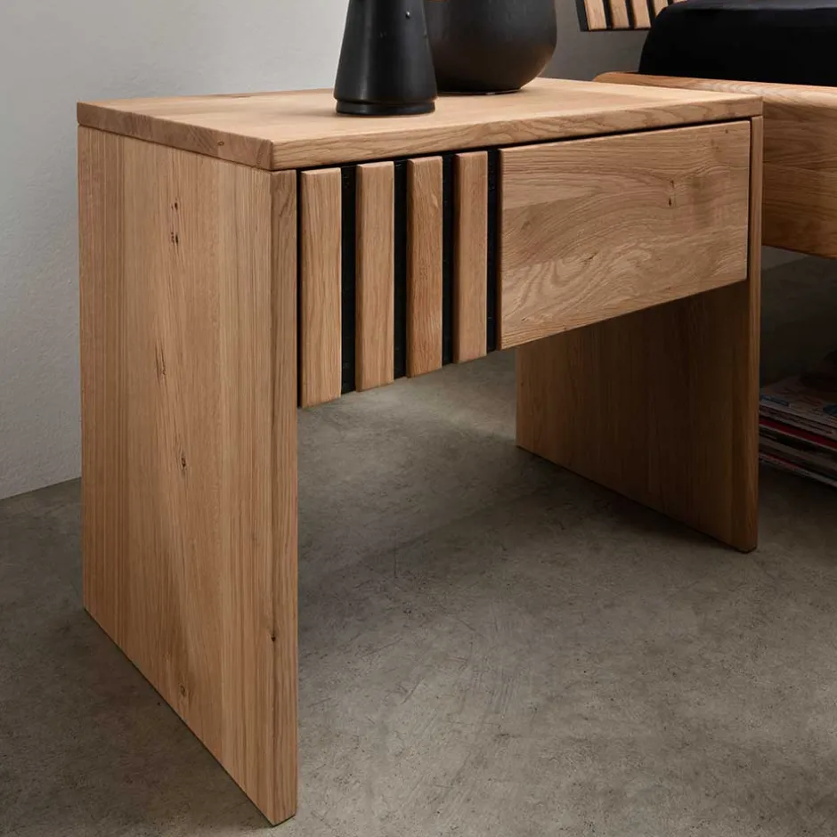 Wohnen Nachtkonsole mit Schublade aus Wildeiche - Manarola
