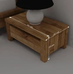 Nachtkonsole Nadalia aus Wildeiche Massivholz^Wohnen Online