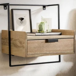 Wohnen Nachtkonsole zum Aufhängen aus Mangoholz - Hanniba