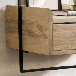 Wohnen Nachtkonsole zum Aufhängen aus Mangoholz - Hanniba