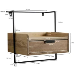 Wohnen Nachtkonsole zum Aufhängen aus Mangoholz - Hanniba