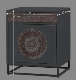Nachtschrank - dekorativ mit Mandala - Mesusco^Wohnen Online