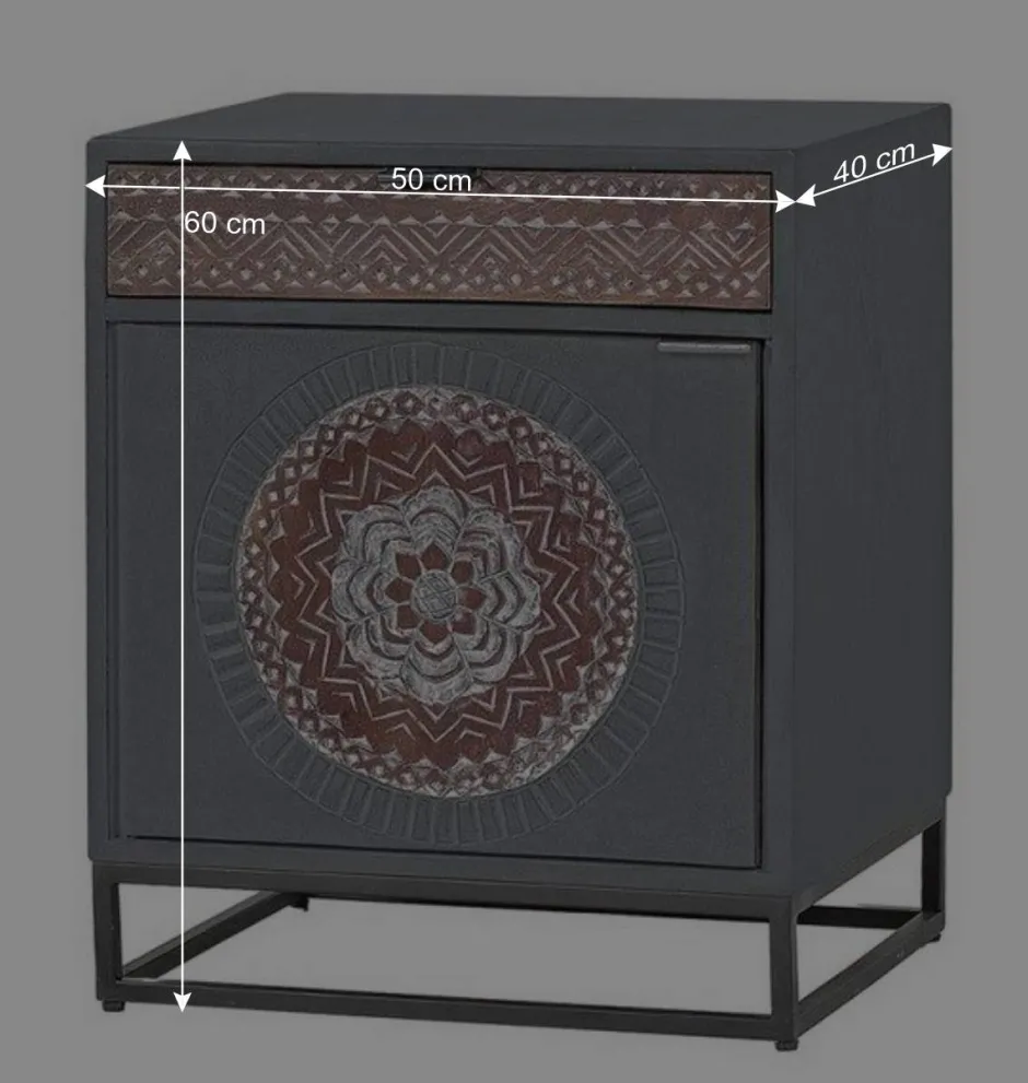 Nachtschrank - dekorativ mit Mandala - Mesusco^Wohnen Online