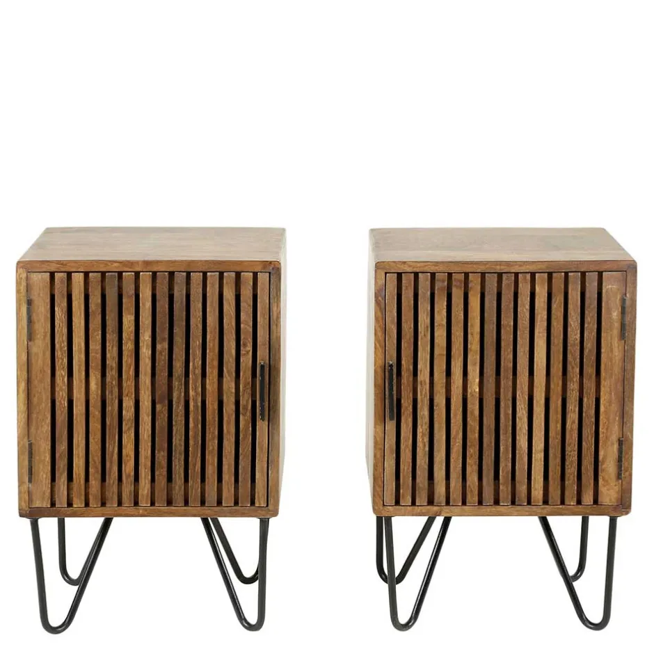 Wohnen Nachtschränke aus Mangoholz - Baina (2er Set)