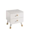 Nachttisch Bettkommode in Weiß & Gold - Luciao^Wohnen Sale