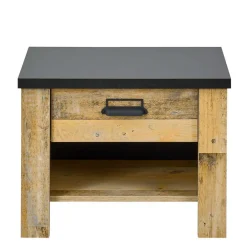 Wohnen Nachttisch in Altholz Optik & Anthrazit - Naiavio