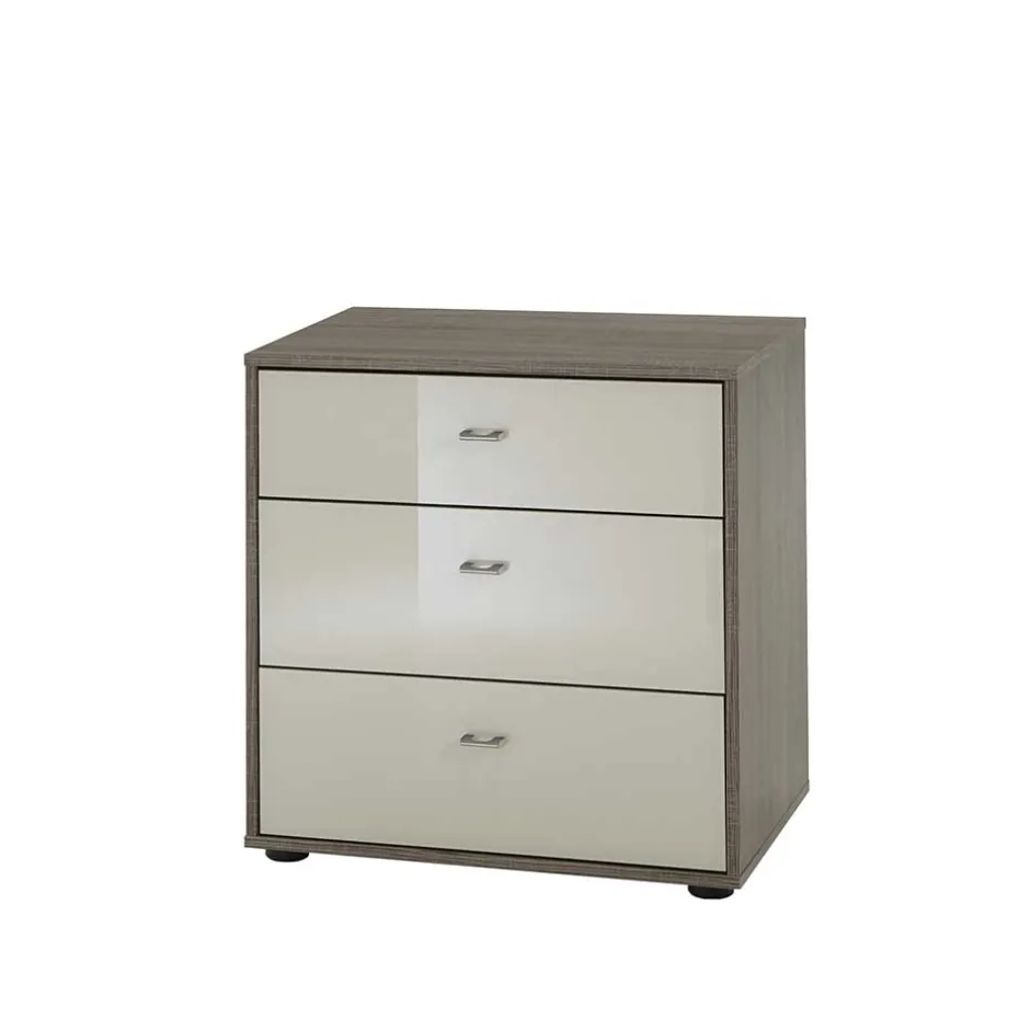 Wohnen Nachttisch Kommode Cartesna in Creme