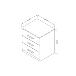 Wohnen Nachttisch Kommode in Eiche Dunkel - Ceusenia