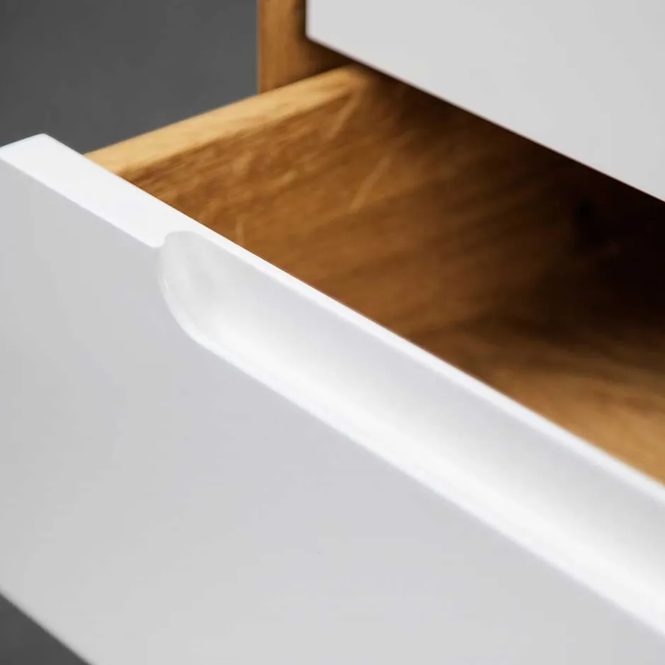 Nachttisch Kommode in Wildeiche & Weiß - Diesta^Wohnen Discount