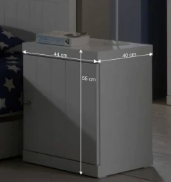 Wohnen Nachttisch Maggy in Weiß