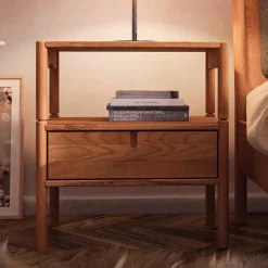 Wohnen Nachttisch mit Fach & Schublade - Indrya