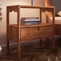 Wohnen Nachttisch mit Fach & Schublade - Indrya