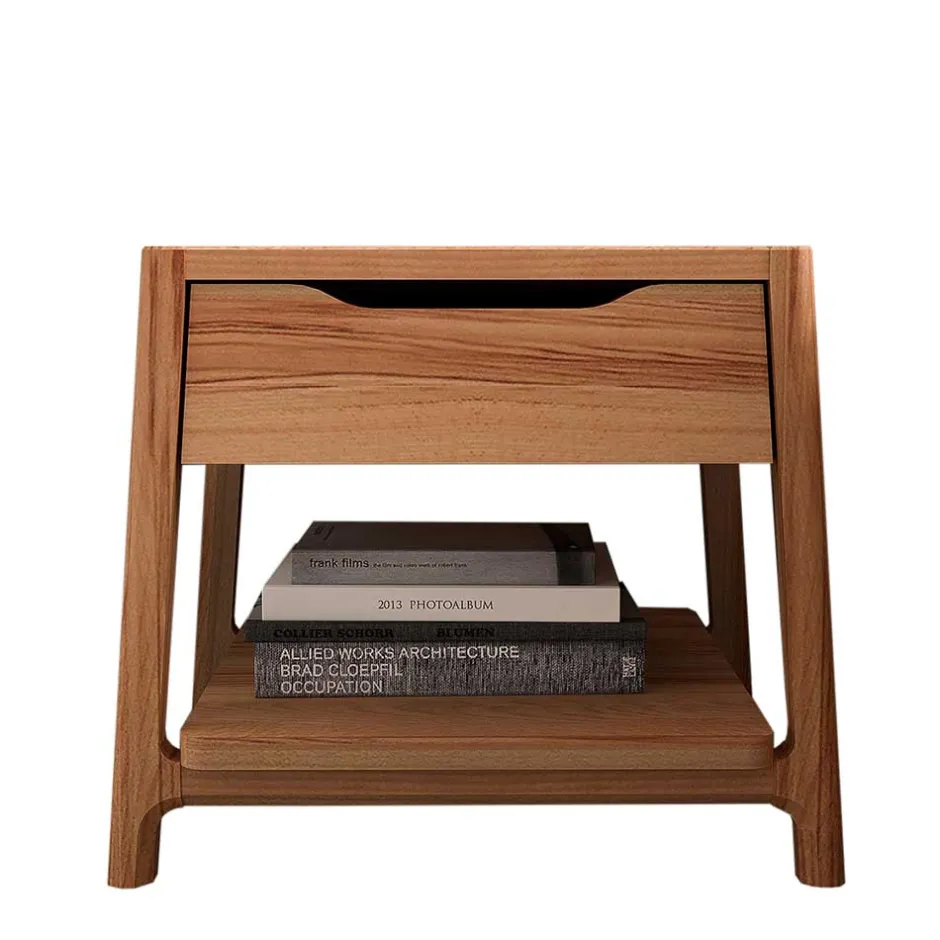 Wohnen Nachttisch mit Schublade und Ablage - Lana