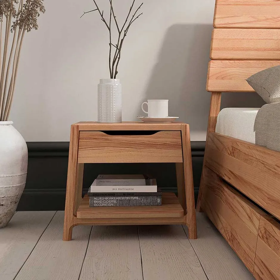 Wohnen Nachttisch mit Schublade und Ablage - Lana