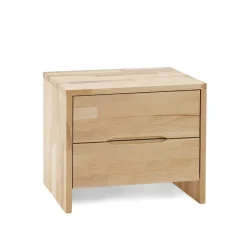 Nachttisch mit zwei Schubladen Devenia Kernbuche massiv^Wohnen Discount